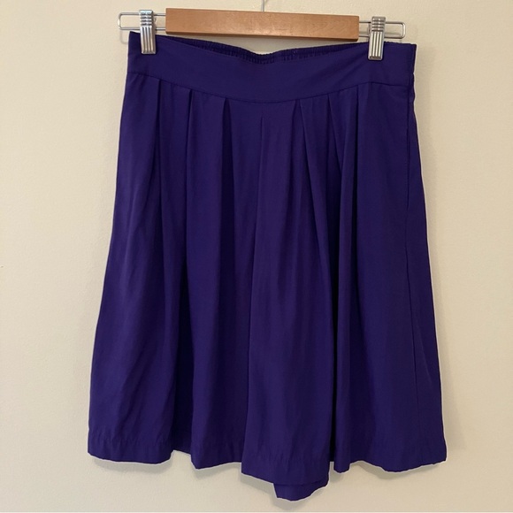 VTG The Limited Women’s Sz. L High Waist Pleated Rayon Shorts Mom Purple Preppy - Picture 1 of 7